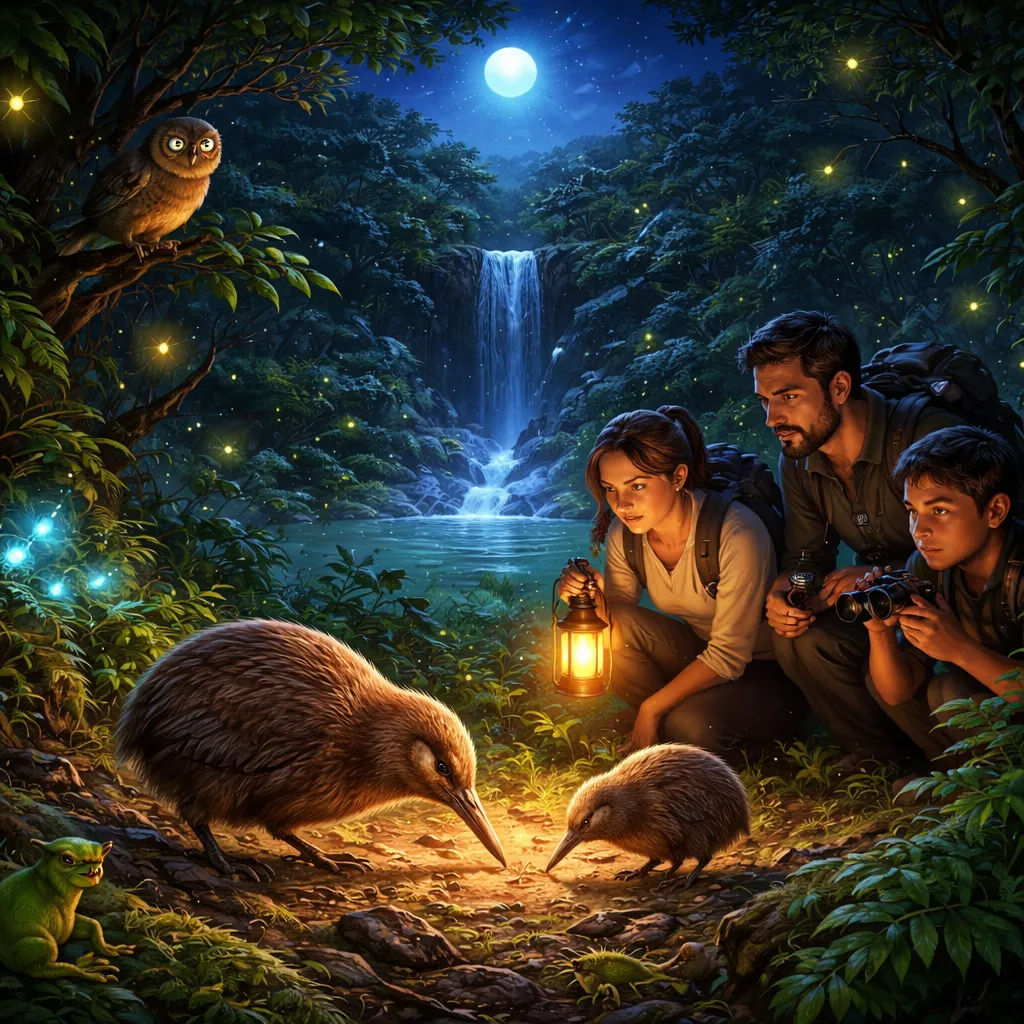 Welche nächtlichen Wunder enthüllt das Lernen über Kiwis in Neuseeland?