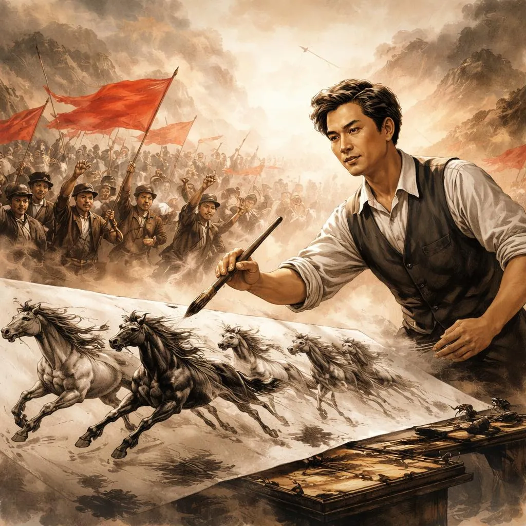 Que Pintor Usou Cavalos Galopantes para Inspirar uma Nação a Levantar-se e Lutar? História de Celebridade: Xu Beihong