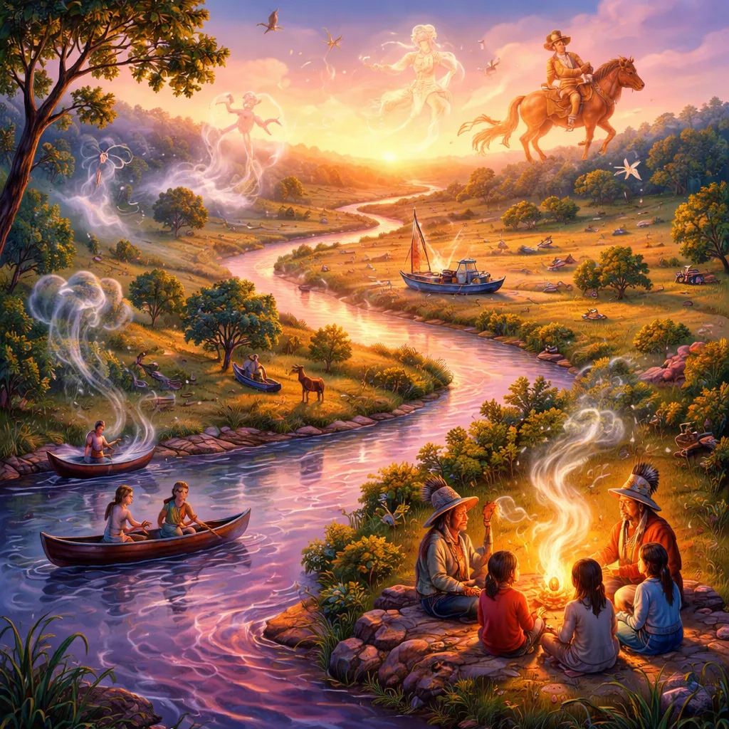 ما هي القصص التي تتدفق عبر وادي النهر الأحمر؟