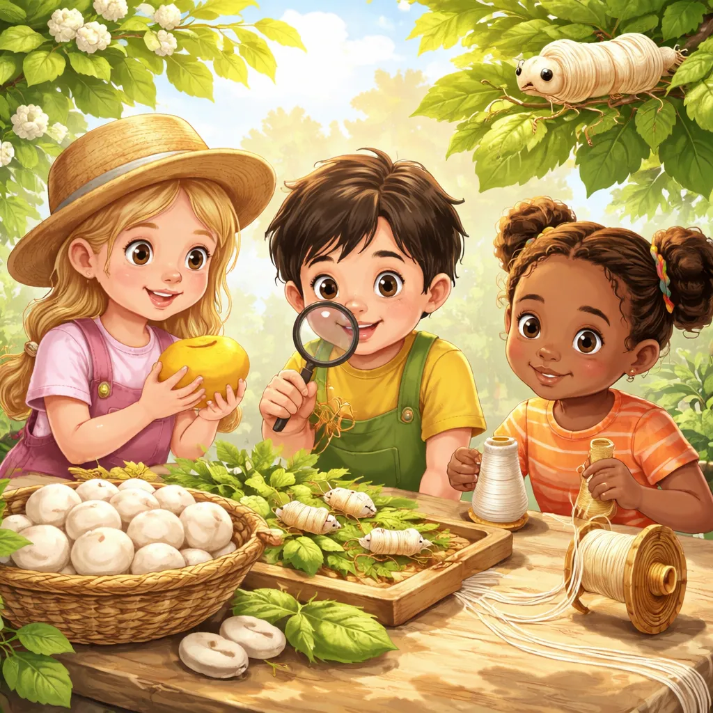 Welche wertvollen Fäden spinnen Seidenraupen für Kinder?