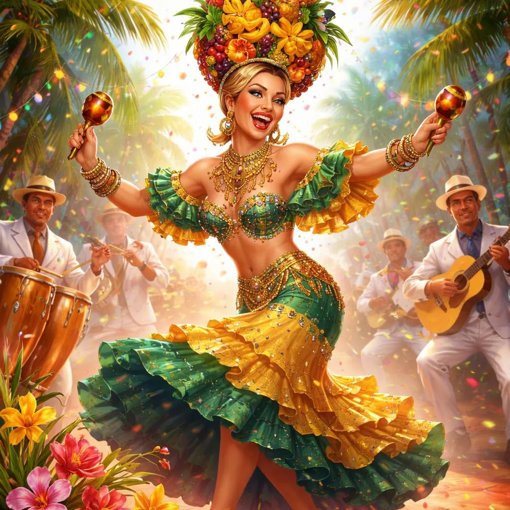 ¿Qué lleva fruta en un sombrero y baila con alegría? Historia de Celebridad: Carmen Miranda