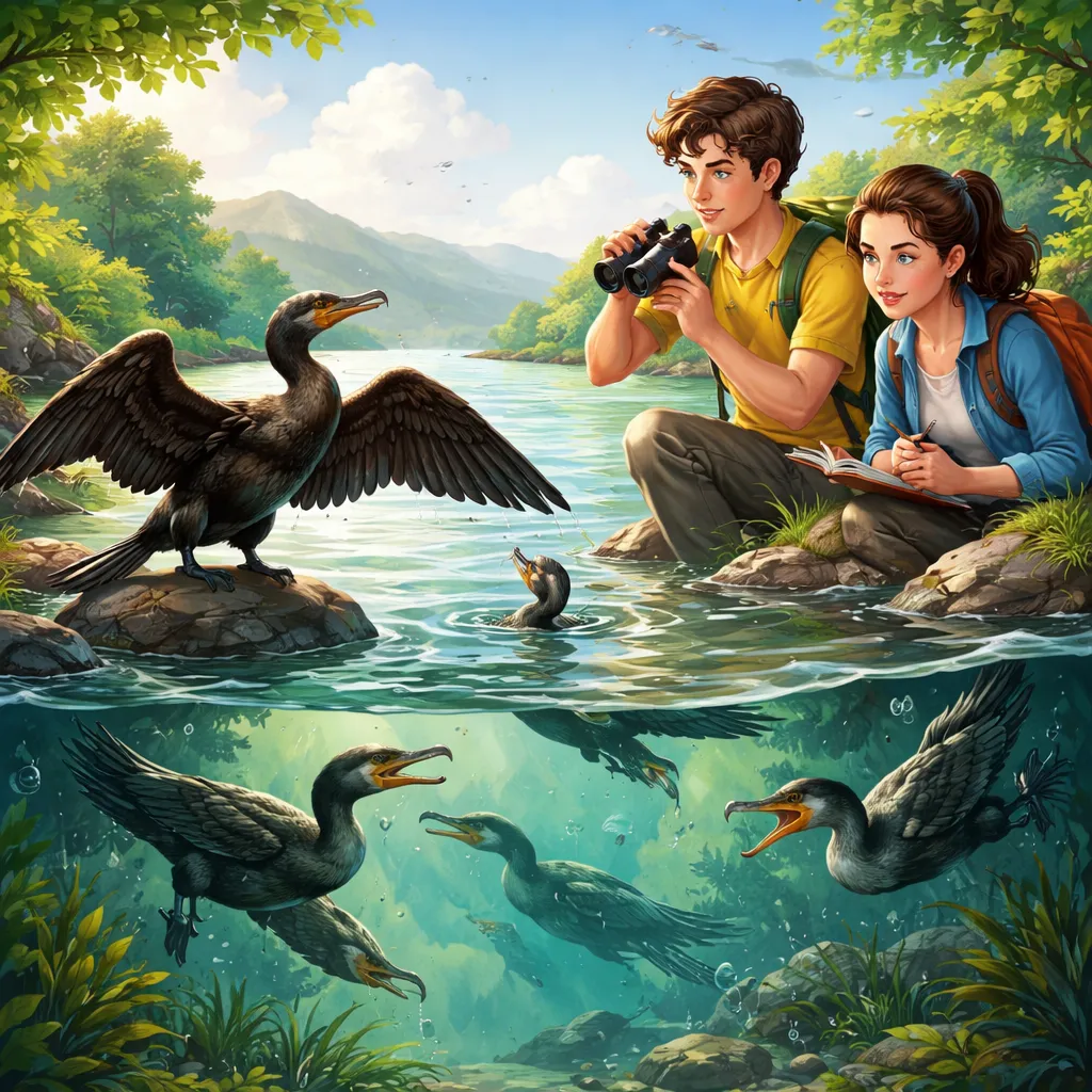 O Que os Mergulhadores Alados Revelam Sobre o Cormorão na Água?