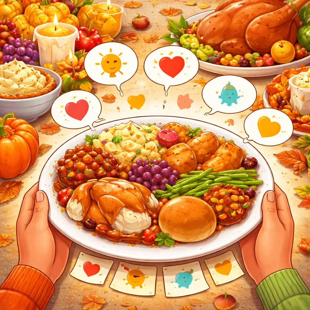 What's on Your Thankful Plate? Exploring Thanksgiving Food and Gratitude Words!