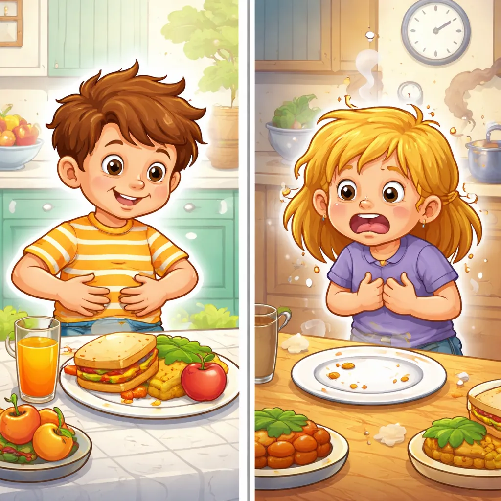 对于孩子们来说，“饿”和“饿极了”有什么区别？