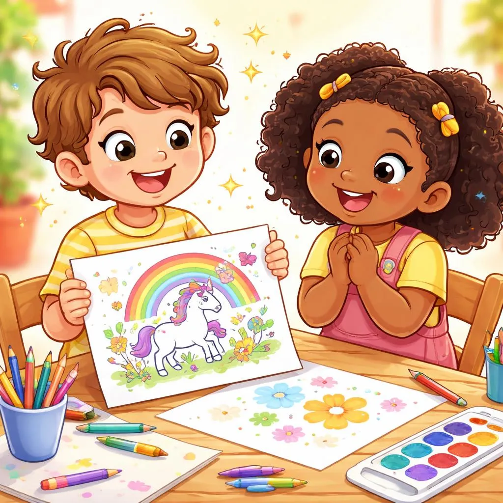 When a Drawing Has No Mistakes, Should a Child Say “It's Perfect” or “It's Flawless” to Give a Compliment?