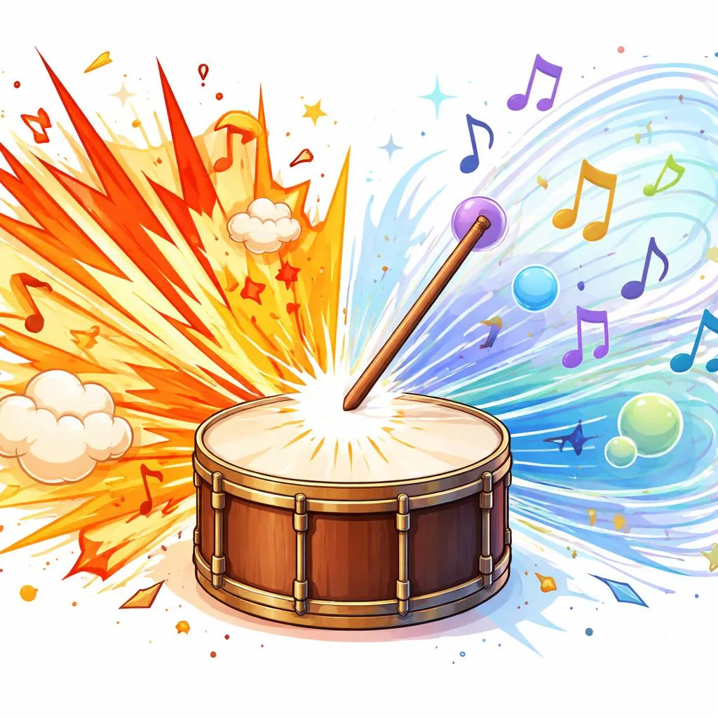 When a Drum Is Hit, Should You Say “Make a Noise” or “Create a Sound” to Describe the Action?