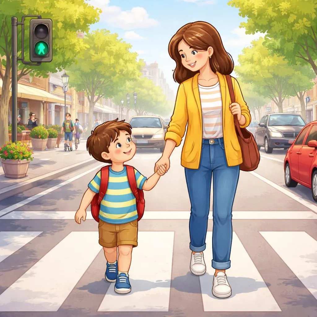 ¿Al cruzar la calle, un padre debería decir “Toma mi mano” o “Agárrate de mi mano” a un niño?