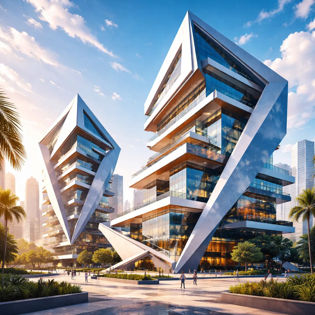 ¿Cuándo un edificio se ve "cuadrado y angular" en lugar de simplemente en forma de caja o rectangular?