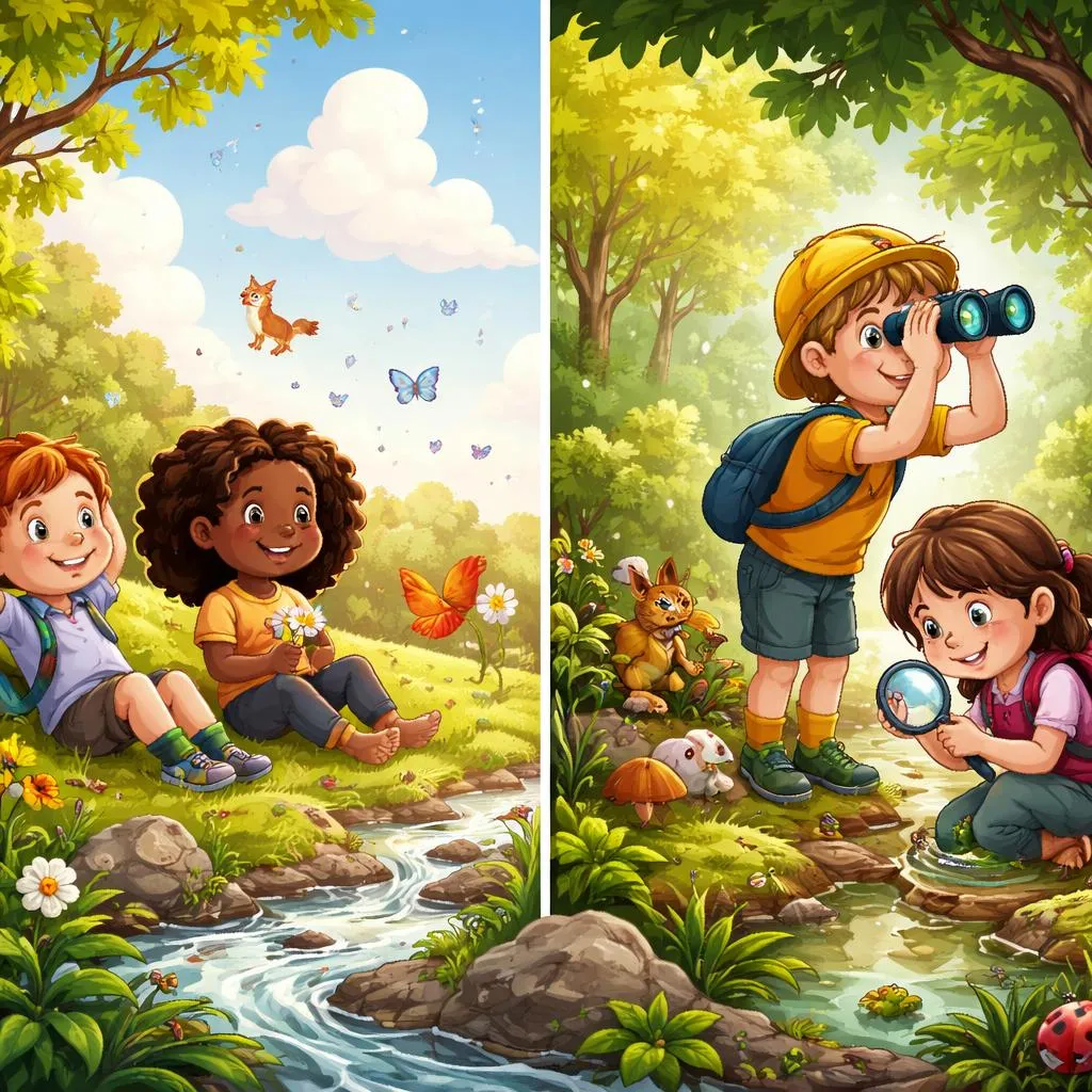 When Does Being Looking To Feel Different From Being Searching To During Kids Daily Adventures?