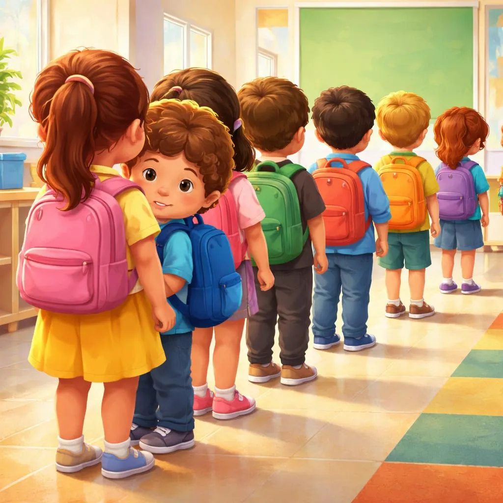When Is a Child “Behind” Someone Instead of “At the Back of” a Line or Room?
