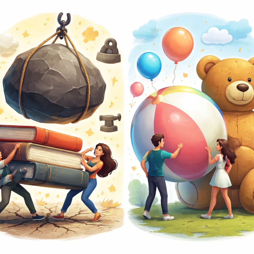 ¿Cuándo es mejor decir “pesado” y “denso” en lugar de simplemente “grande”?