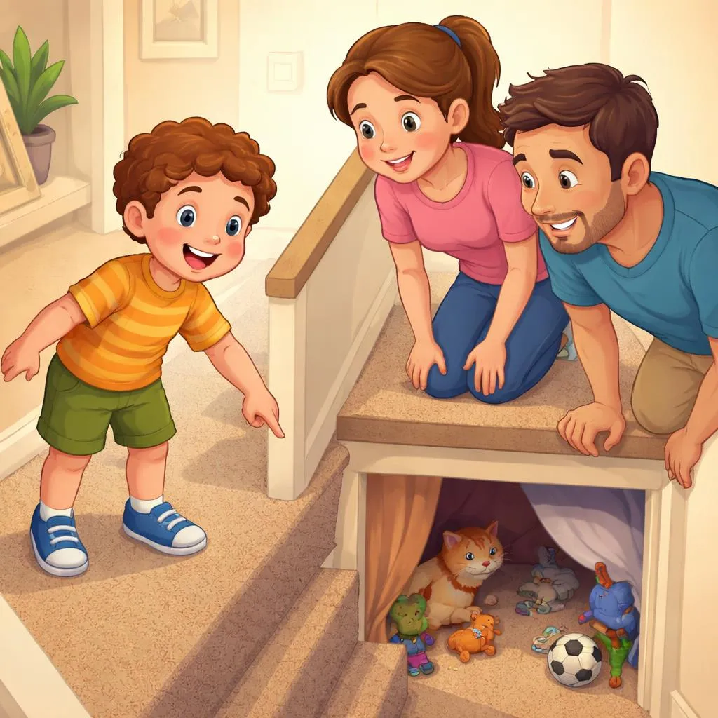When Should a Child Point “Down There” Instead of Saying “Below” to Describe Something?
