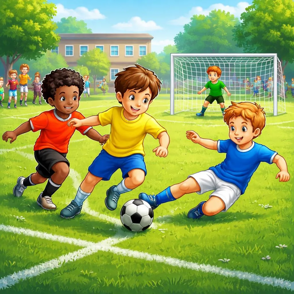 Wann sollten Kinder beim Fußballspiel in der Schule Hindern statt Blocken wählen?