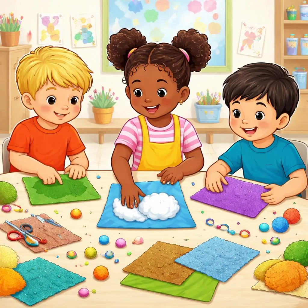 When Should Kids Choose Touching To Instead Of Feeling To During A Craft Project At School?