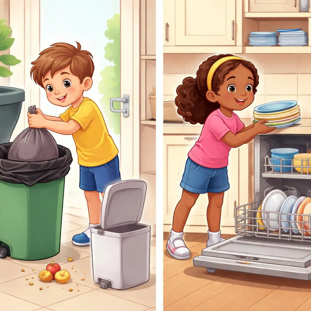 When Should Kids Practice Being Emptying To Instead Of Being Unloading To During Daily Chores?