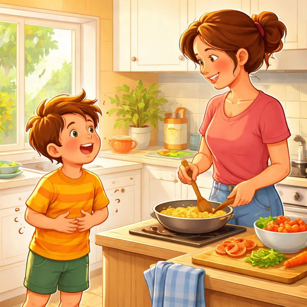 When Your Stomach Rumbles, Should You Say “I'm Hungry” or “I Could Eat” to a Parent?