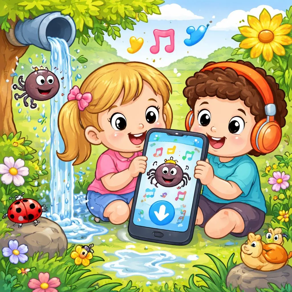 ¿Dónde puedes encontrar una descarga de la canción de la arañita para niños?