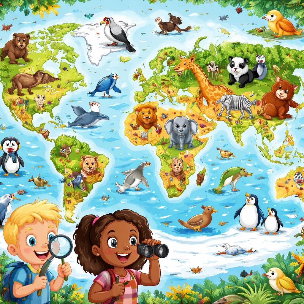 Woher kommen deine Lieblingstiere? Ein lustiger Geografie-Leitfaden für Kinder.