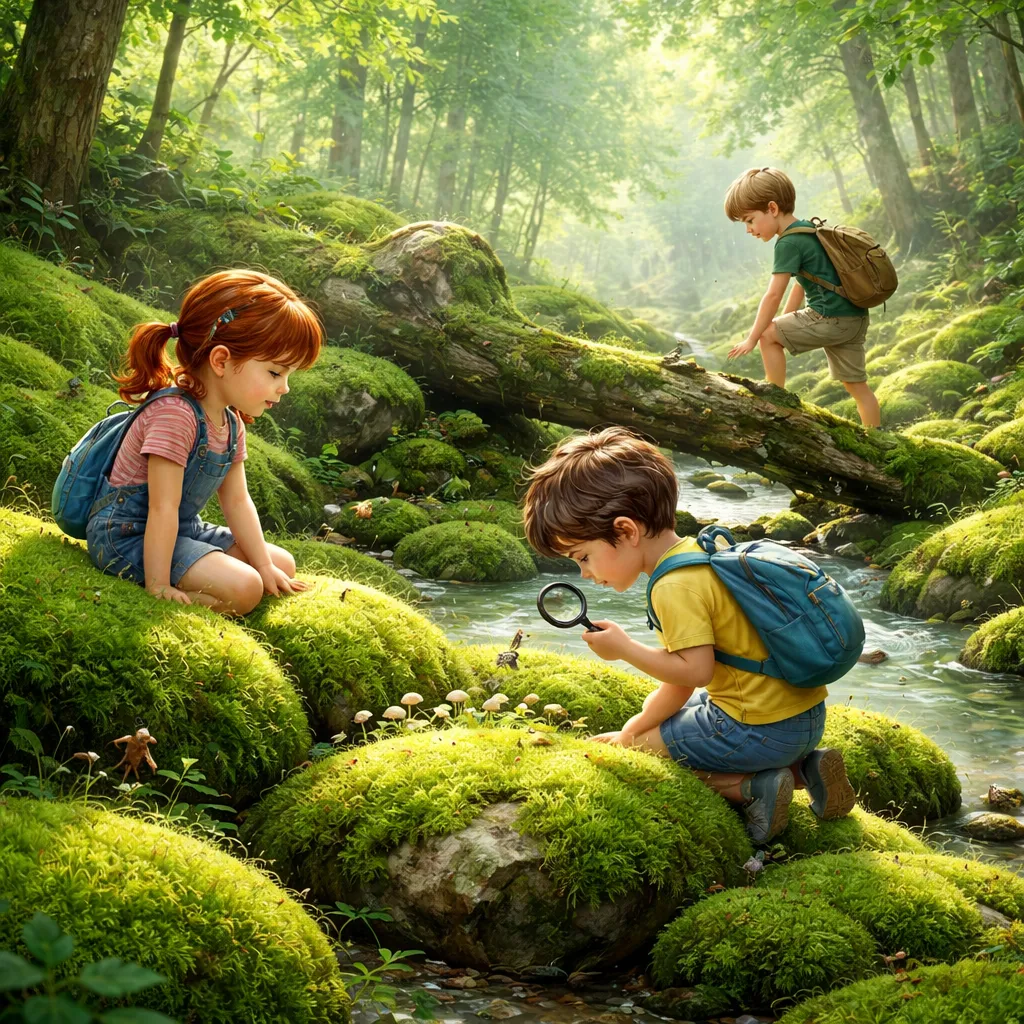 Di Mana Tumbuhan Lumut Biasa Menciptakan Bantal Hijau Lembutnya di Tempat yang Lembap dan Teduh untuk Anak-Anak?