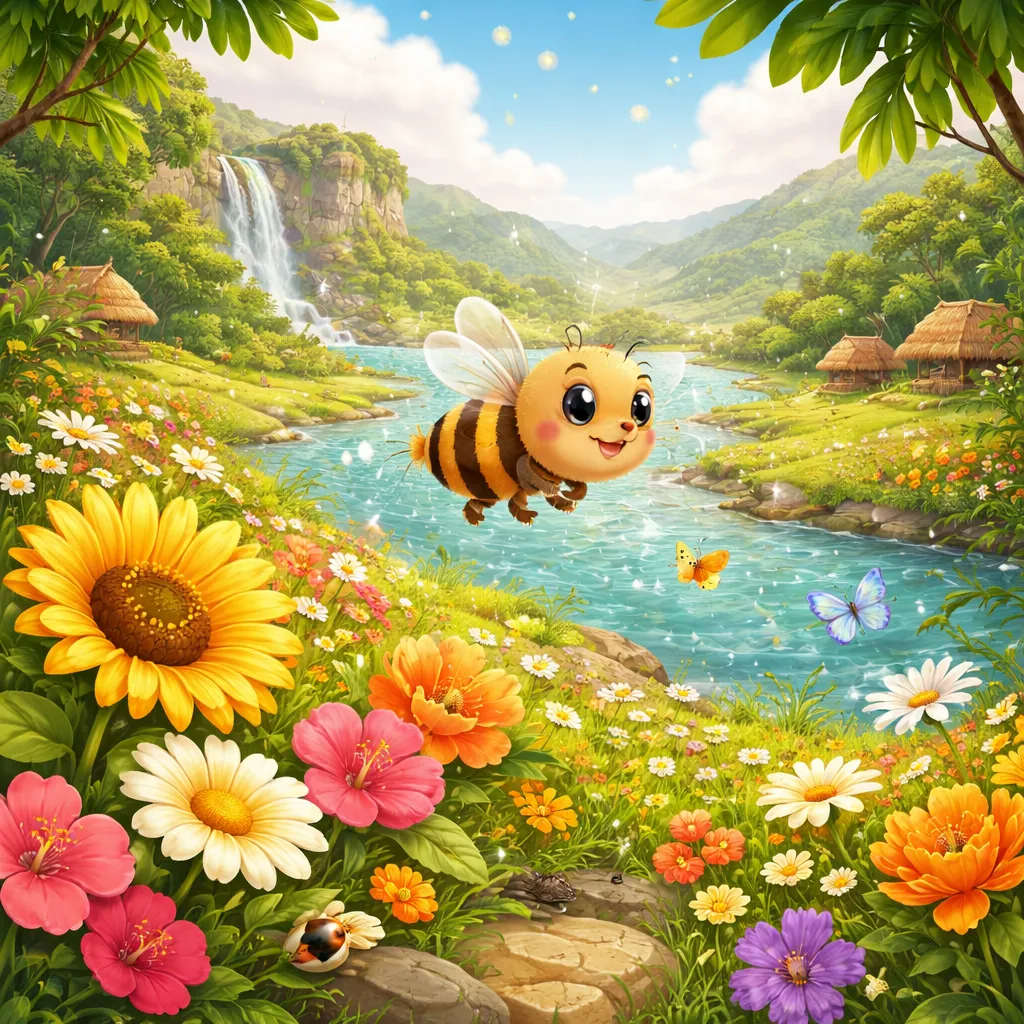 أين تطير النحلة الصغيرة (Lebah Kecil) في الأغنية الإندونيسية؟