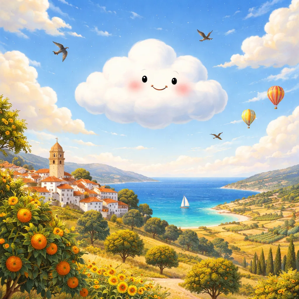 Wohin segelt die kleine Wolke (La nubecita) am spanischen Himmel?