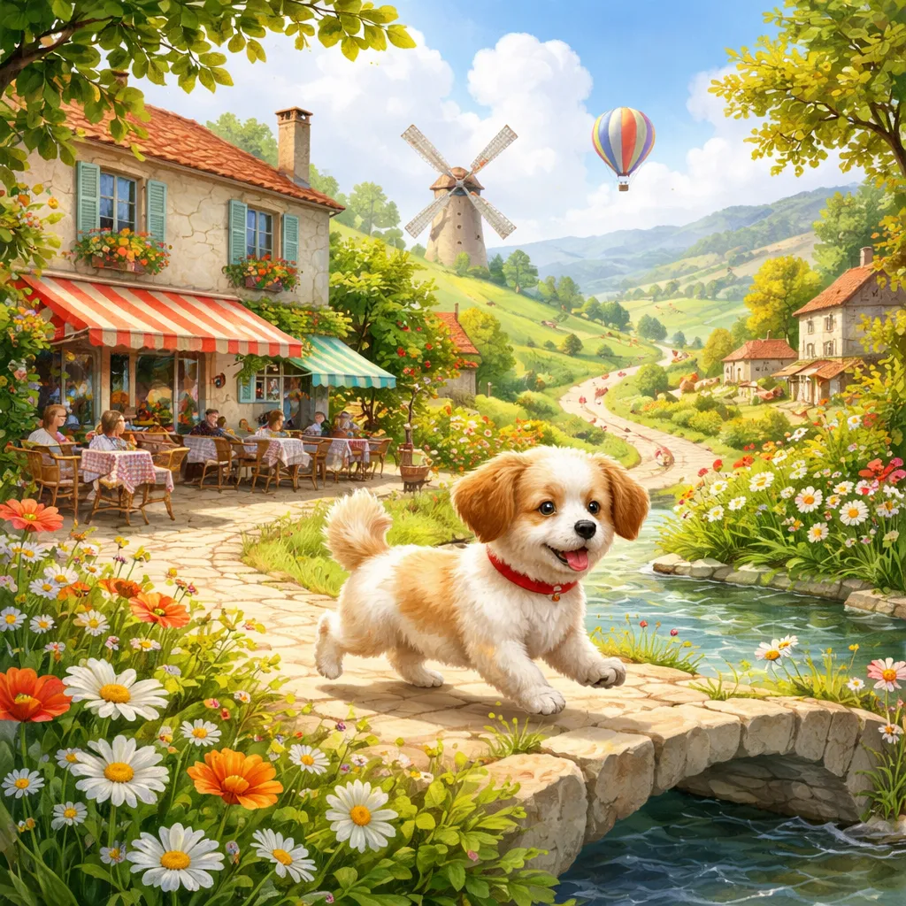 ¿A dónde va el perrito (Le petit chien) en la canción francesa?