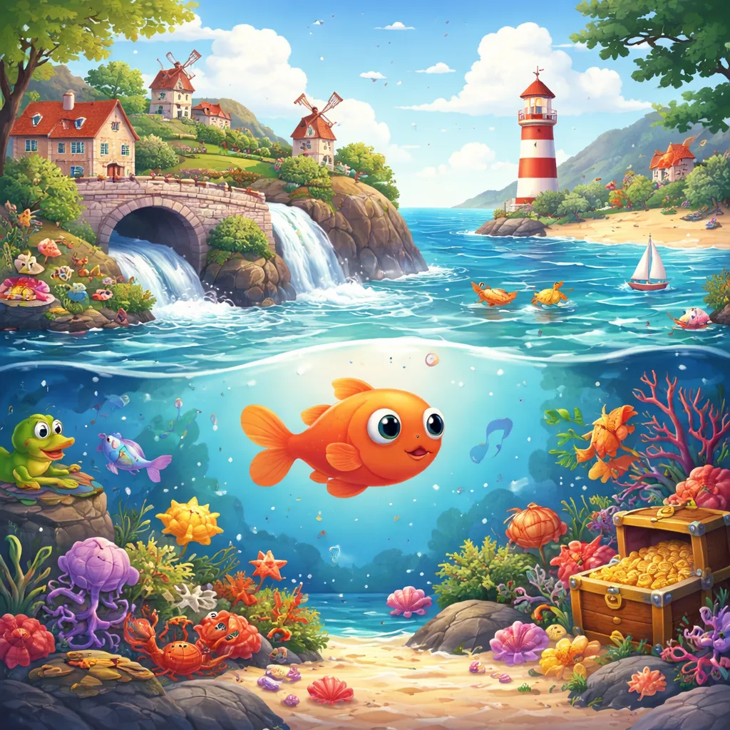 ¿Dónde nada el pececito en la canción francesa 'Le petit poisson'?