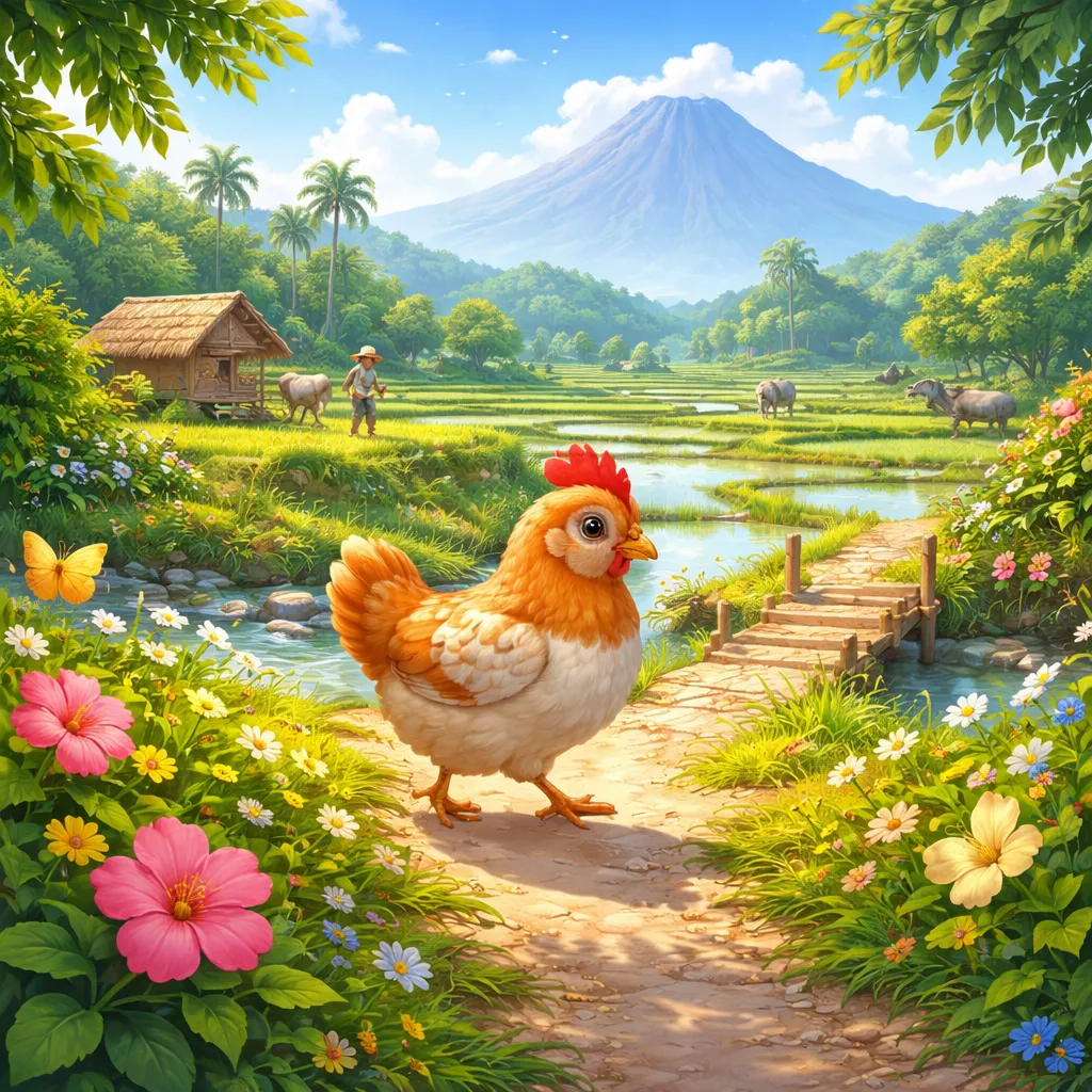 إلى أين تذهب الدجاجة الصغيرة (أيام كتشيل) في الأغنية الإندونيسية؟