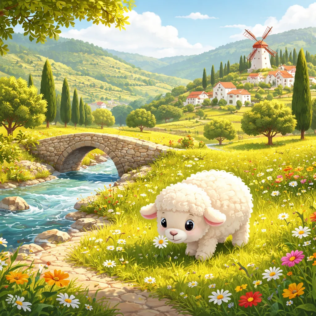 Wo grast das kleine Schaf in dem portugiesischen Lied 'A Ovelhinha'?