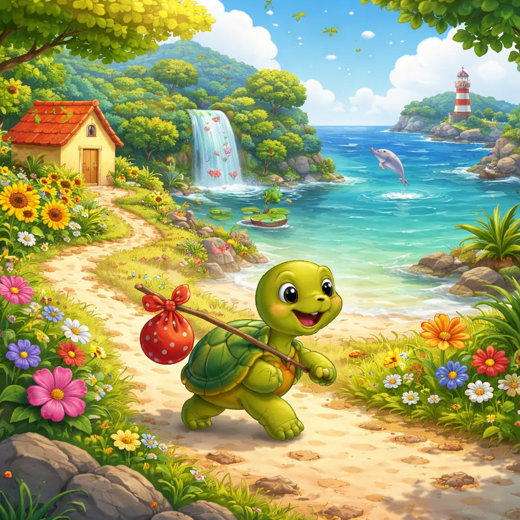 Wohin geht die kleine Schildkröte in dem portugiesischen Lied 'A Tartaruguinha'?