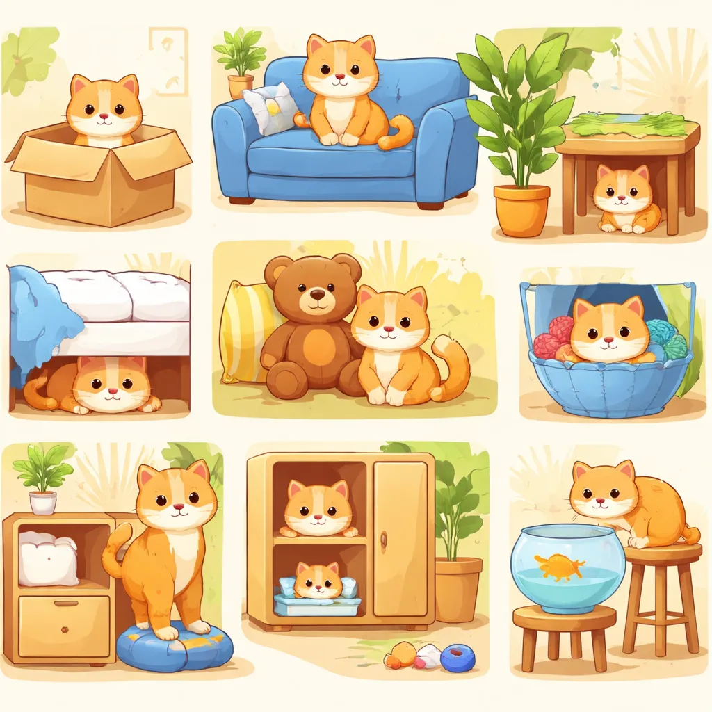 Where Is the Cat? Let's Learn Prepositions of Place with Pictures!