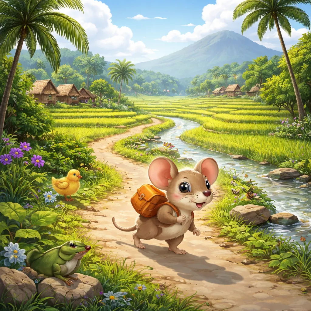 إلى أين يذهب الفأر الصغير (تيكوس كتشيل) في الأغنية الإندونيسية؟