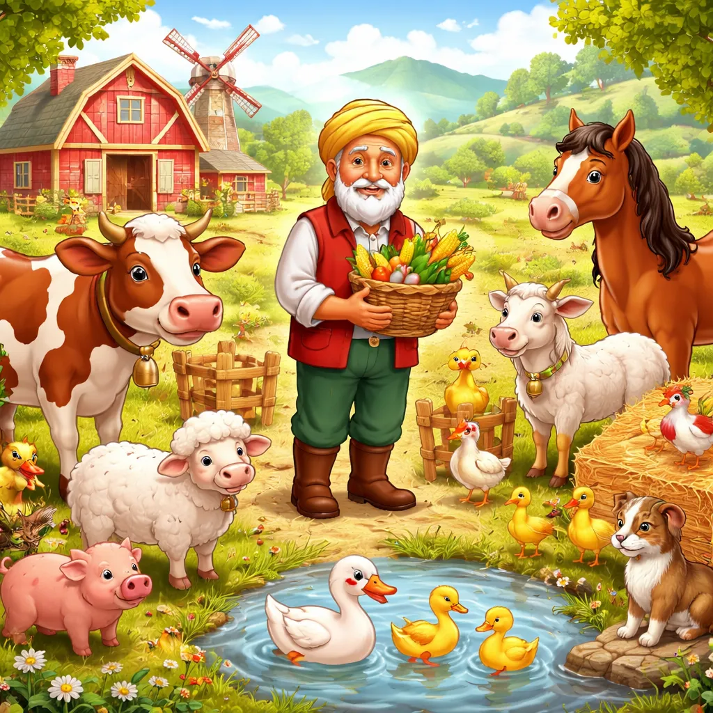 Which Animals Live on Turkish Song: Ali Baba Has a Farm (Ali Babanın Bir Çiftliği Var)?