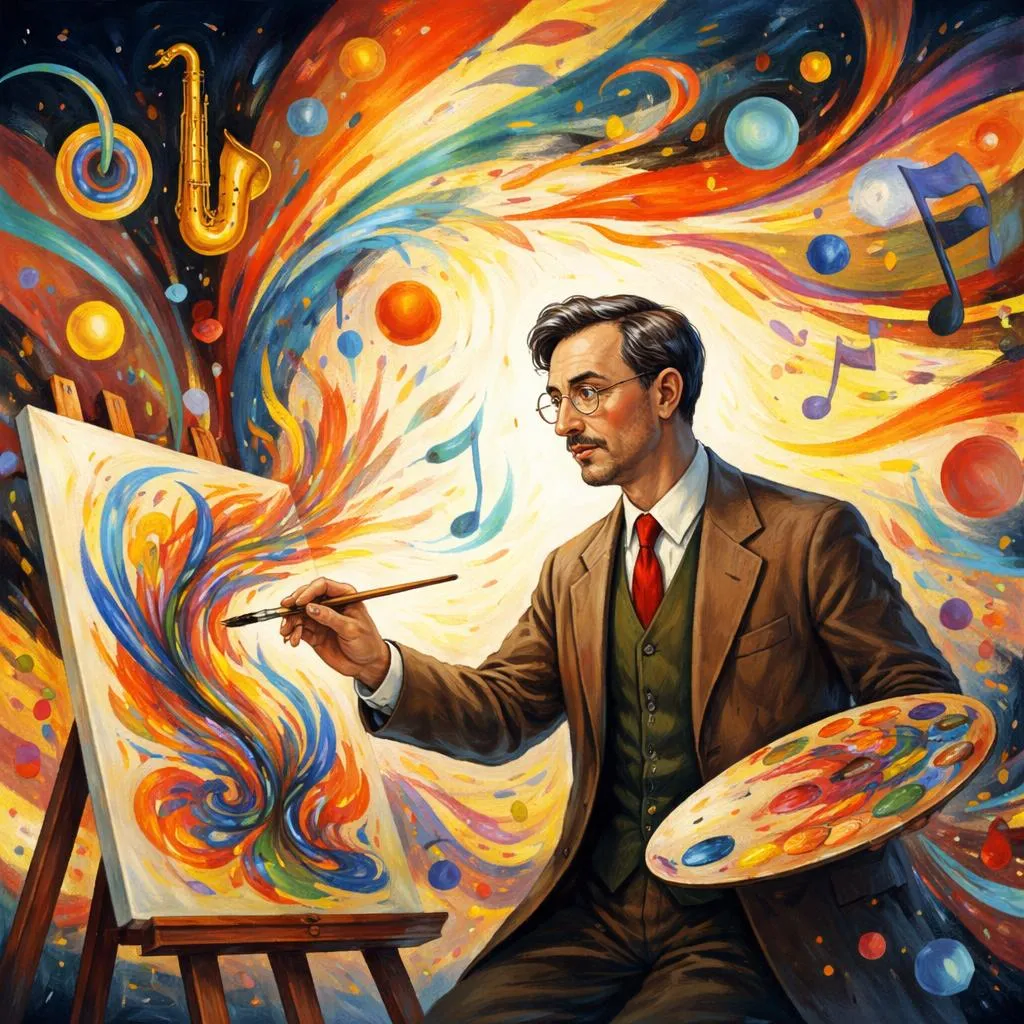 Which Artist Heard Colors and Painted Music in Swirling Shapes? Celebrity Story: Wassily Kandinsky
