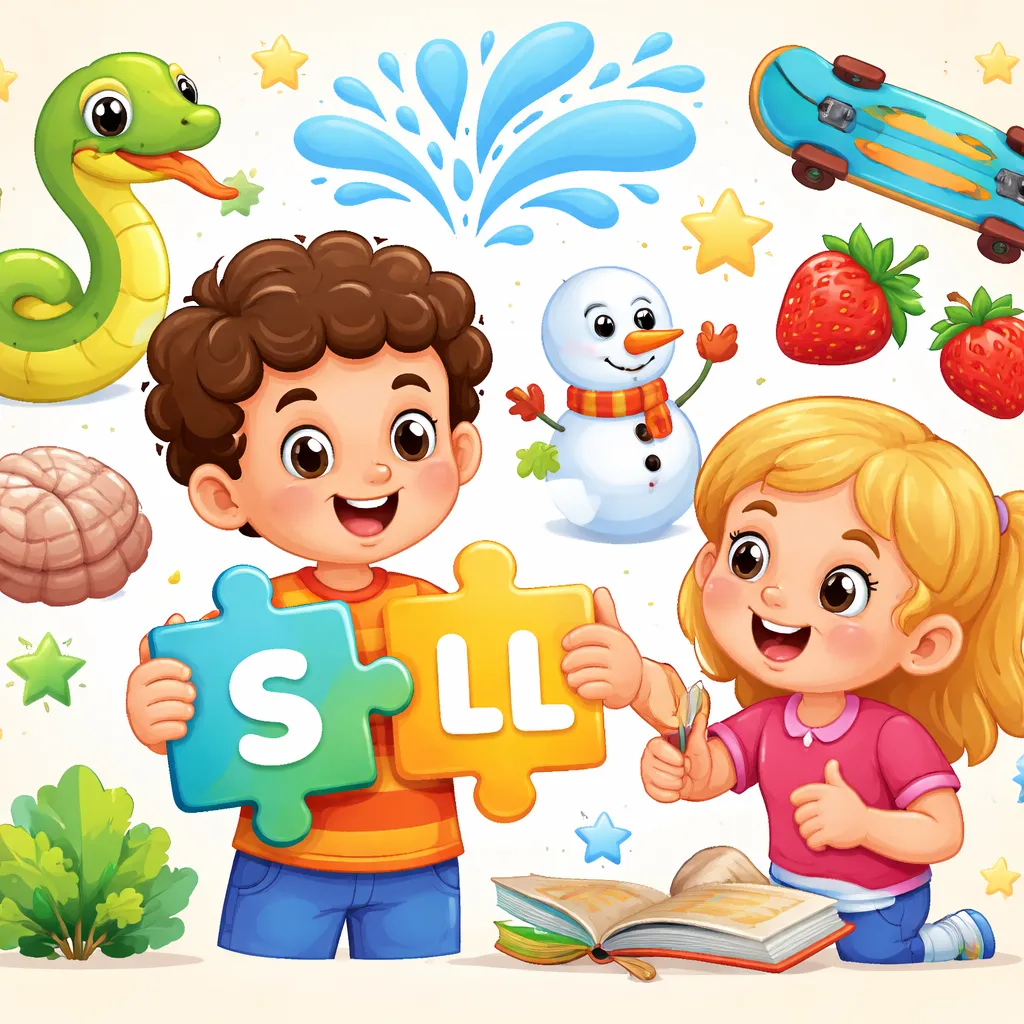 Which Engaging Blends Starting with S Words List Helps Children Master Two Sounds at Once?