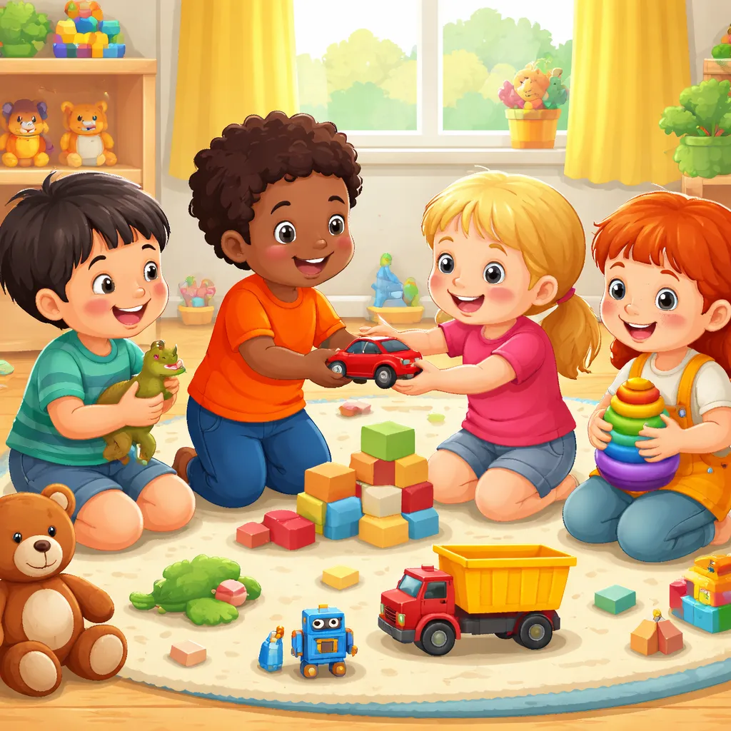 Which English Dialogue for Sharing Toys with Friends Teaches Kindness and Cooperation Naturally?