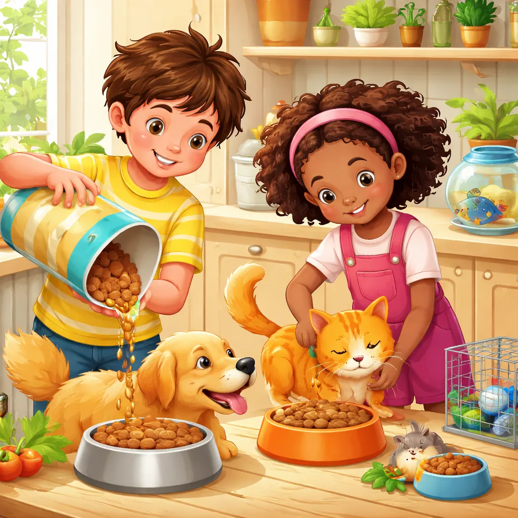 Which English Sentences for Feeding Pets Help Children Learn Responsibility and Care?