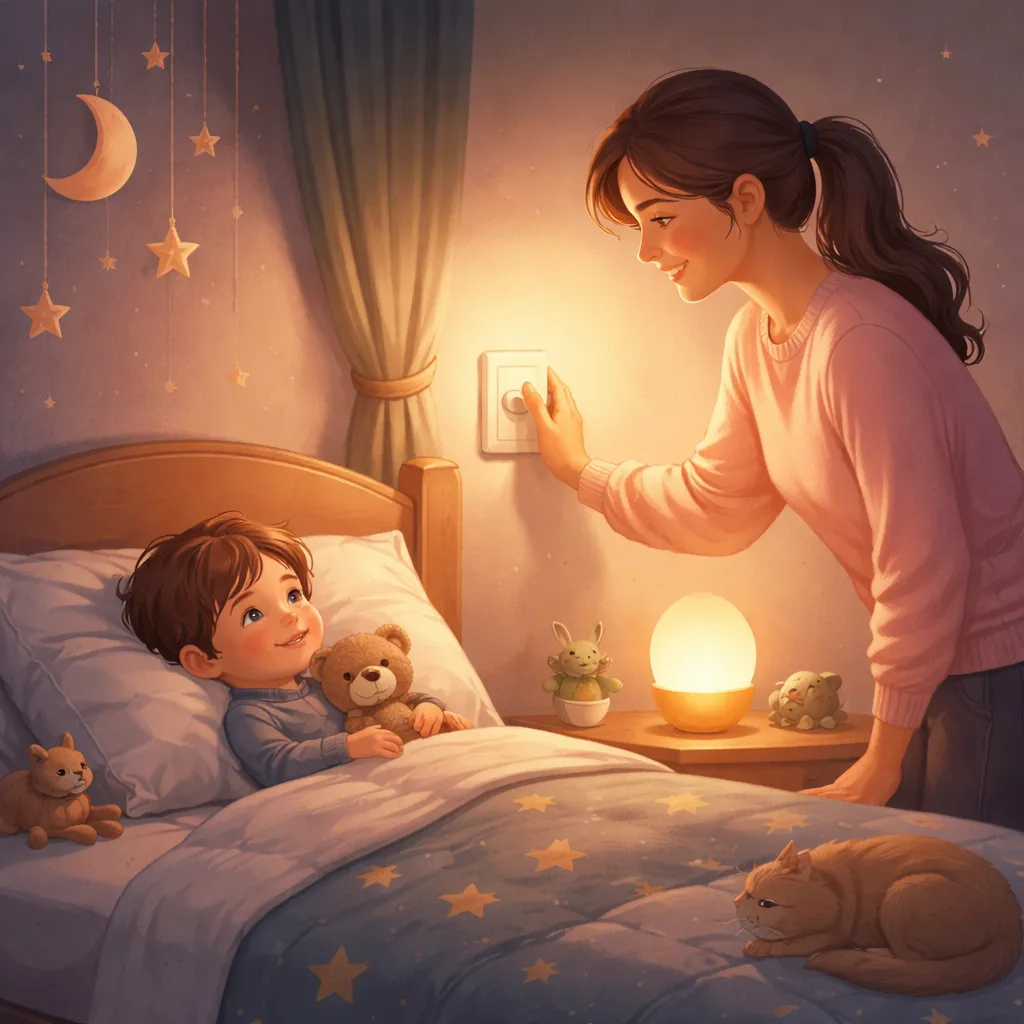 Which Gentle English Phrases for Turning Off Lights at Night Help Children Feel Safe and Ready to Sleep?