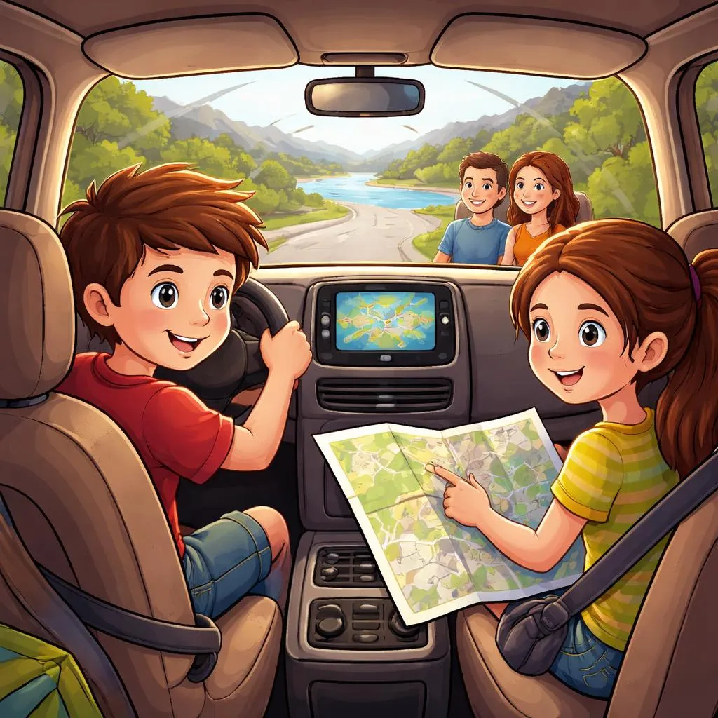 Quelle compétence les enfants devraient-ils pratiquer davantage lors des voyages en voiture en famille : se diriger ou naviguer ?