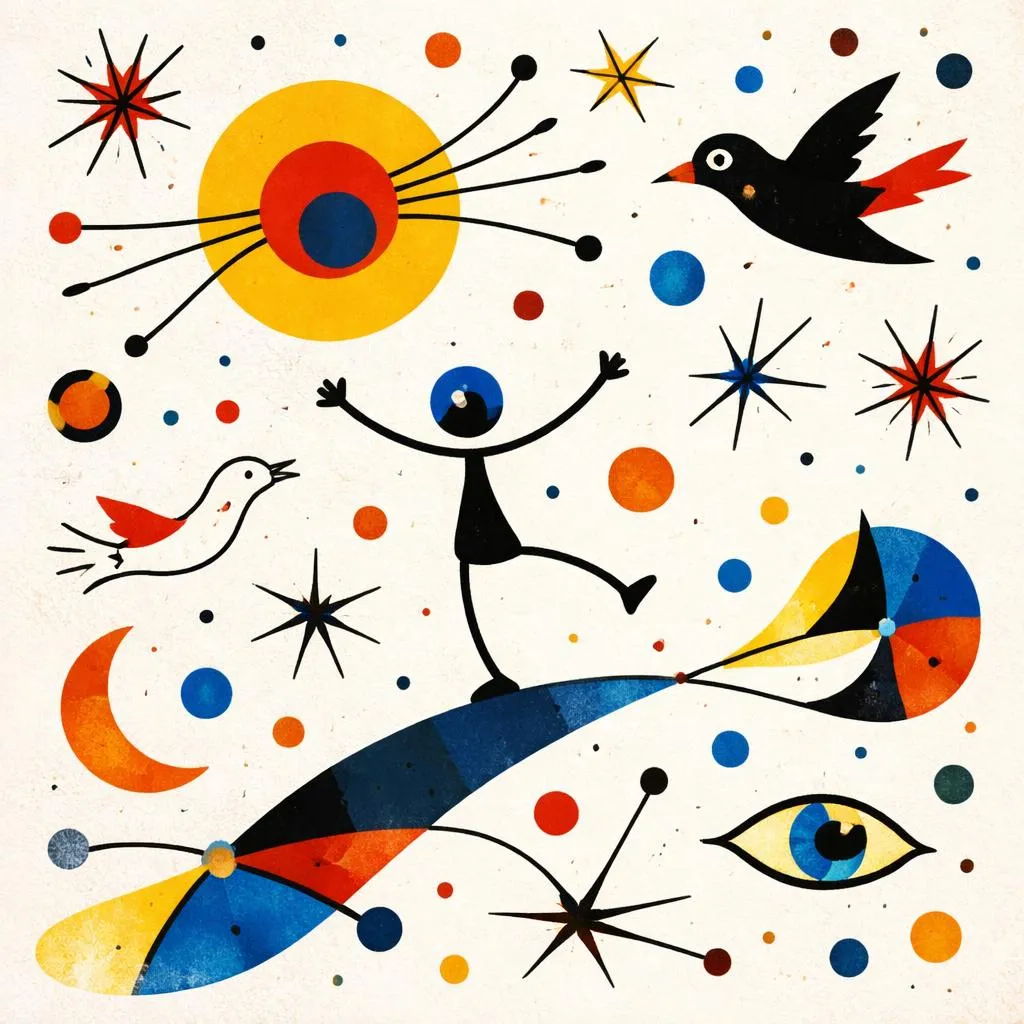 Qual Artista Espanhol Pintou Figuras de Palito, Estrelas e Pássaros Que Flutuam no Espaço? História de Celebridade: Joan Miró