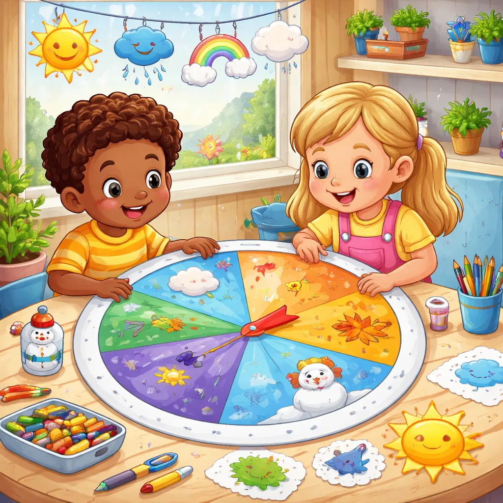 Which Weather Wheel Craft Template Printable Helps Kids Learn About Weather and Seasons?