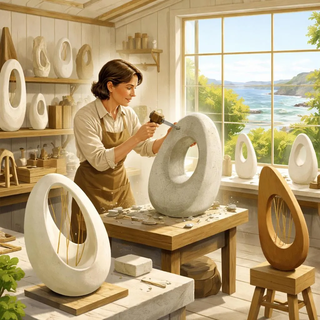 Which Woman Sculptor Carved Smooth Forms and Stringed Figures in a Cornish Studio? Celebrity Story: Barbara Hepworth