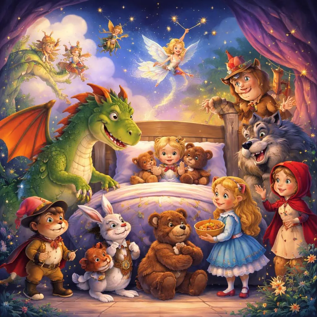 Кто самые запоминающиеся персонажи сказок на ночь в веселых историях?