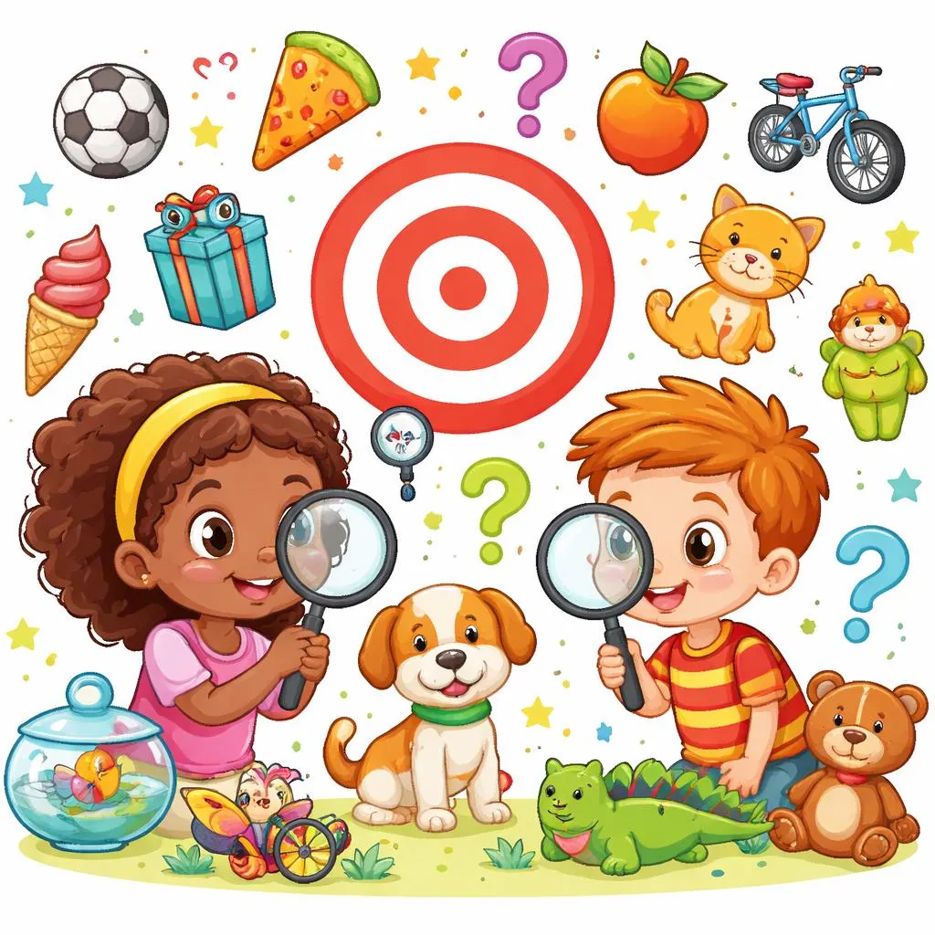 Wer ist das Ziel? 80 unentbehrliche Satzobjekte für 7-Jährige finden