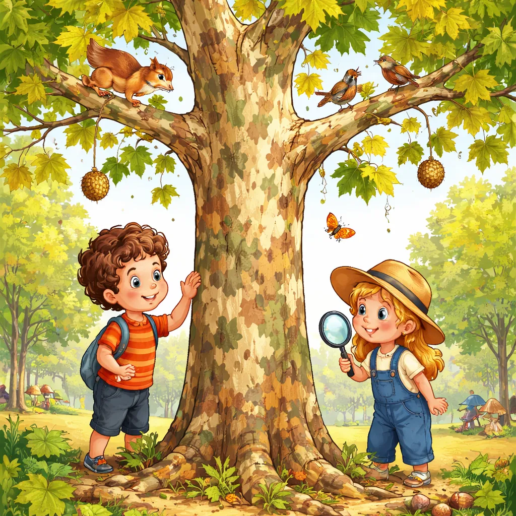 Siapa Pohon yang Memakai Jaket Tambalan? Mari Belajar tentang Pohon Plane!