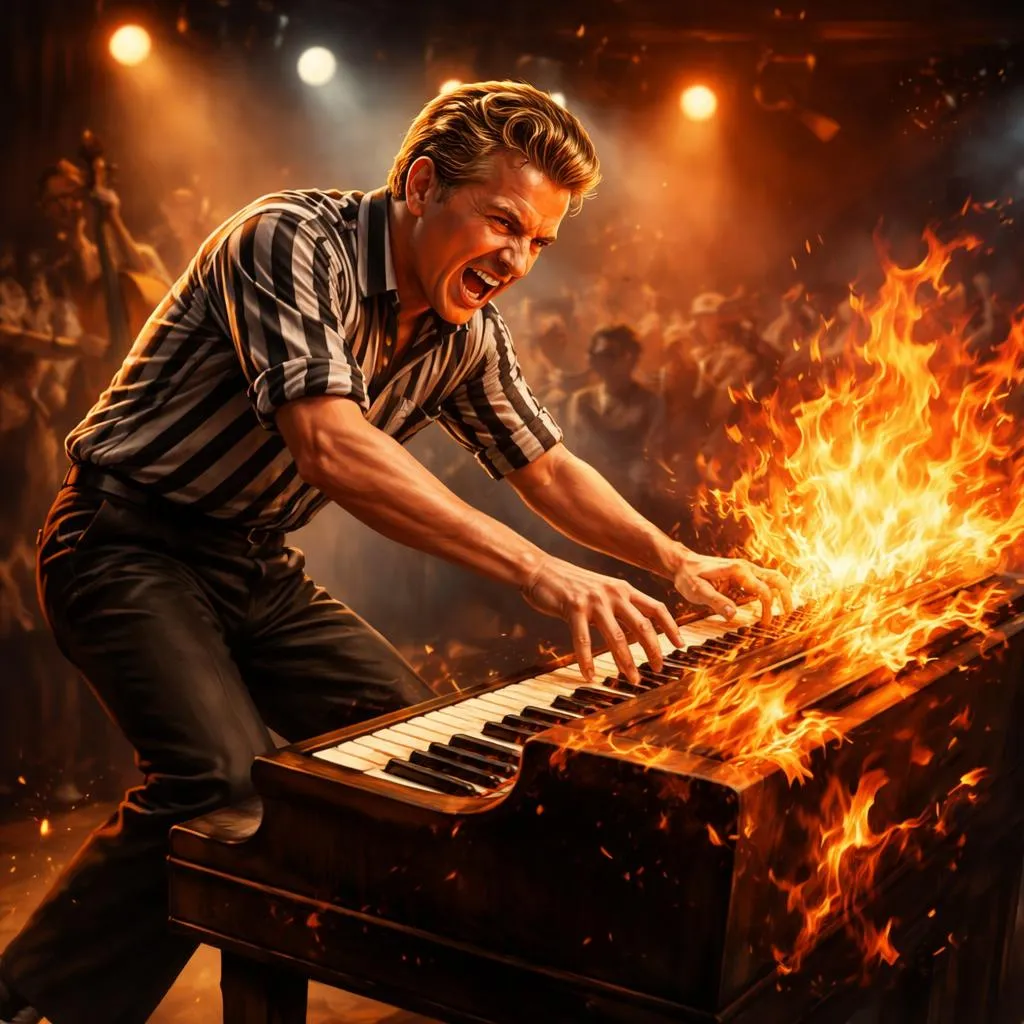 Who Played Piano with Such Fury That He Set It on Fire? Celebrity Story: Jerry Lee Lewis
