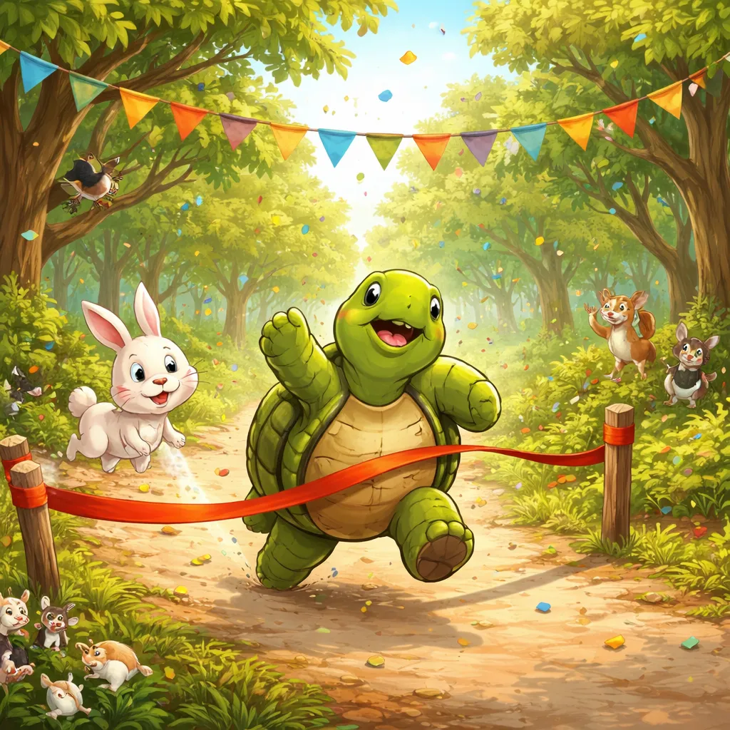 Who Wins in the Japanese Song: The Rabbit and the Tortoise (うさぎとかめ)?