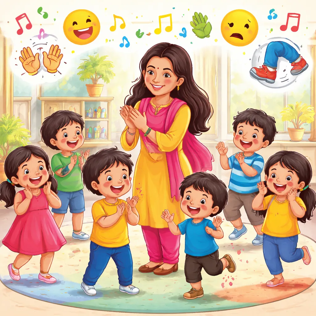 為什麼像「如果你感到快樂就拍手 (If You‘re Happy and You Know It (अगर तुम खुश हो तो ताली बजाओ)」這樣的印地語歌曲非常適合學習英語的情感和動作