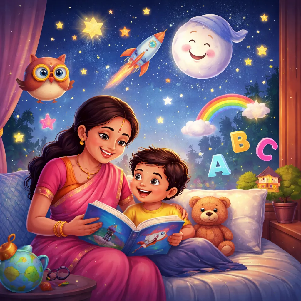 為什麼像「月亮叔叔離我們很遠 (चंदा मामा दूर के)」這樣的印地語歌曲能為您的孩子帶來驚奇和英語單字