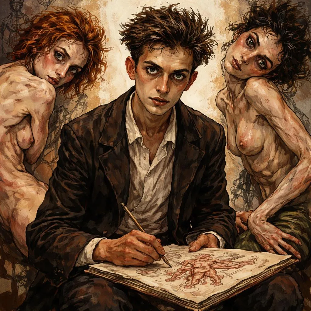 Why Did a Young Artist Draw Twisted Bodies That Seem to Stare Into Your Soul? Celebrity Story: Egon Schiele
